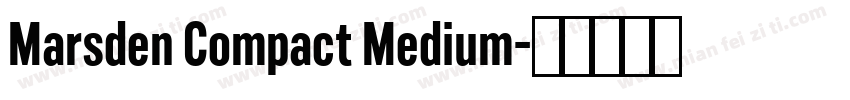 Marsden Compact Medium字体转换